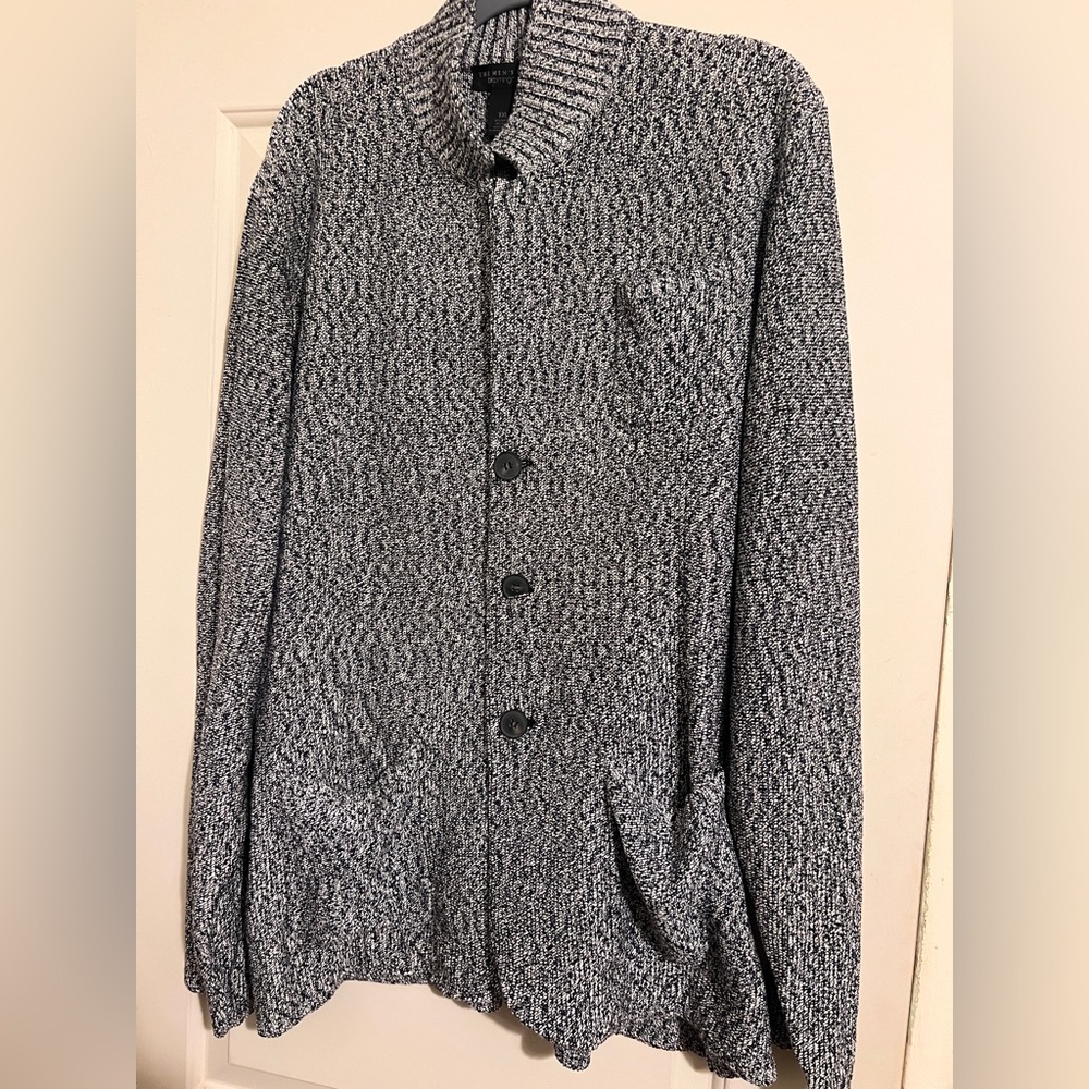 $278 The Men’s Store Bloomingdale’s Chunky Cardigan Sweater Grandpacore Academia
